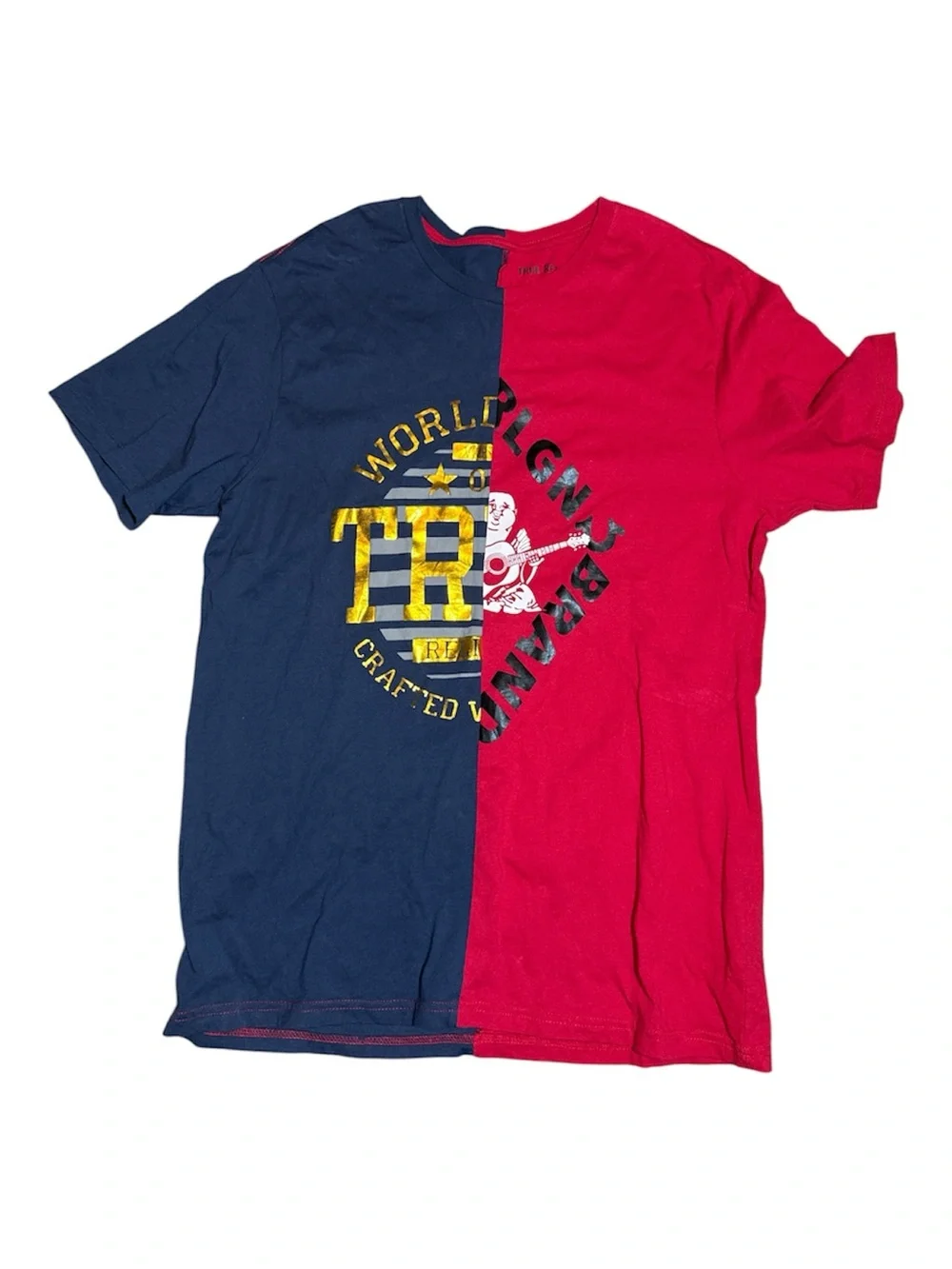 True Religion World Tour Colorblock T-shirt Size Large